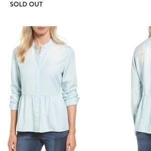 🍊 Chambray peplum shirt / Nordstrom